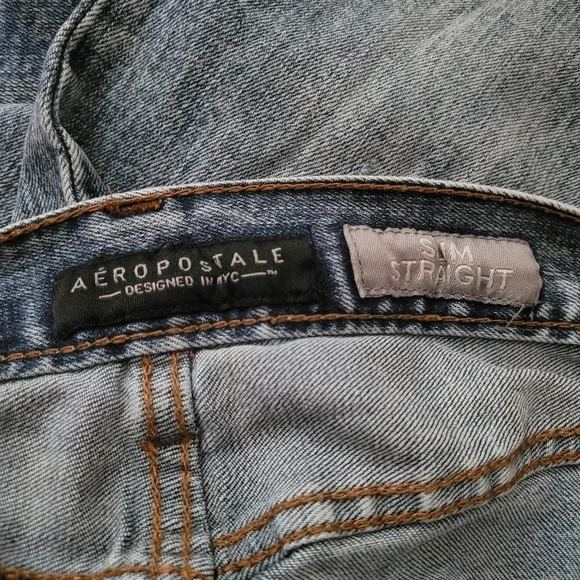 Aeropostale Slim Straight Jeans Men’s 32x32 Medium Wash Straight Leg Denim - Picture 5 of 7